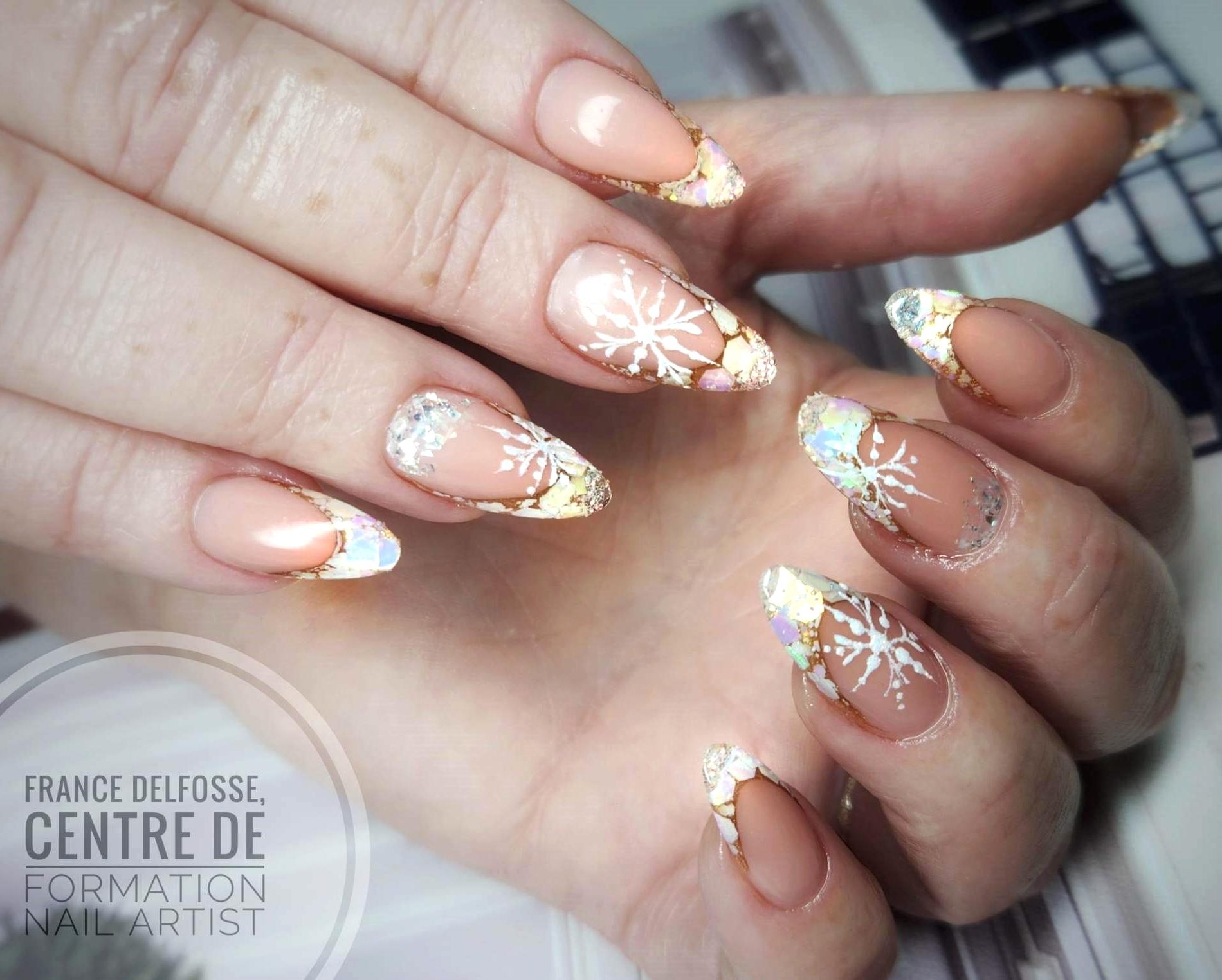Ongles mix neige