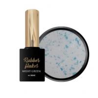 Rubber base flakes milky green
