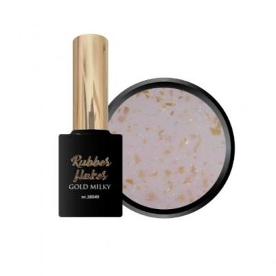 Rubber flakes gold milky